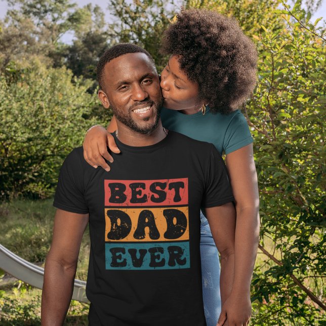 Retro Grunge Best Pappa någonsin T Shirt (Skapare uppladdad)