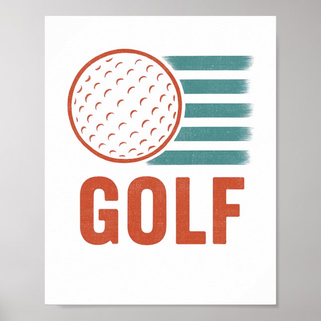 Retro Grunge Golf Poster (Framsidan)