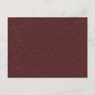Retro Grunge Maroon Leather Struktur Vykort