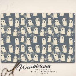 Retro Grunge Spöken Halloween Mönster