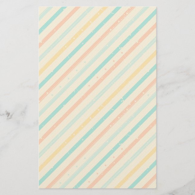 Retro grunge stripe mönster brevpapper (Framsida)