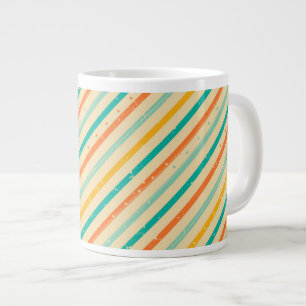Retro grunge stripe mönster jumbo mugg