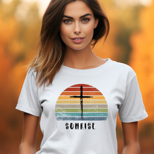 Retro Grunge Sunset Kor Faithful Christian T Shirt