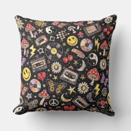 Retro Grunge Sunshine Bliss Kudde