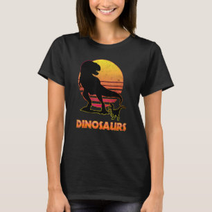 Retro Grunge TRex Sunset Dinosaur T Shirt