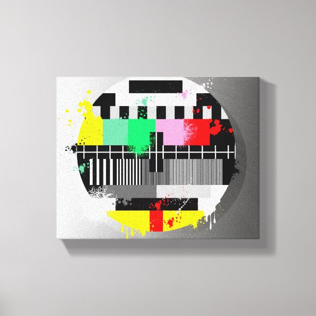Retro grunge TV-inslaget canvas (Framsida)
