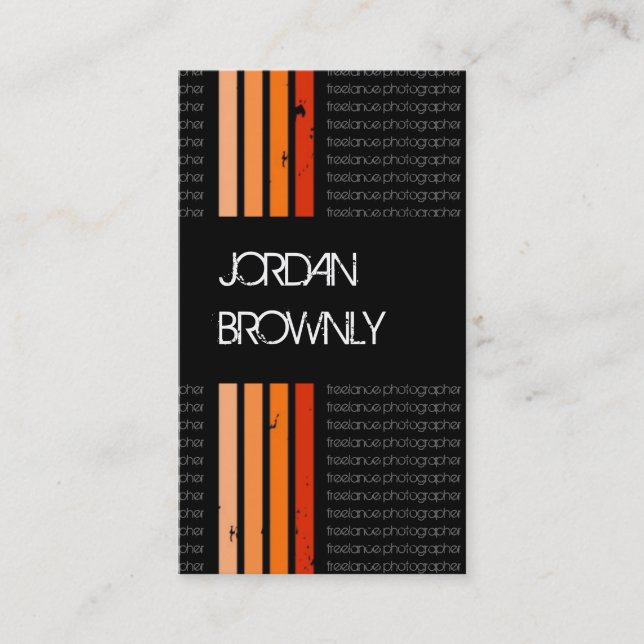 Retro Grungevisitkortar Visitkort (Framsida)