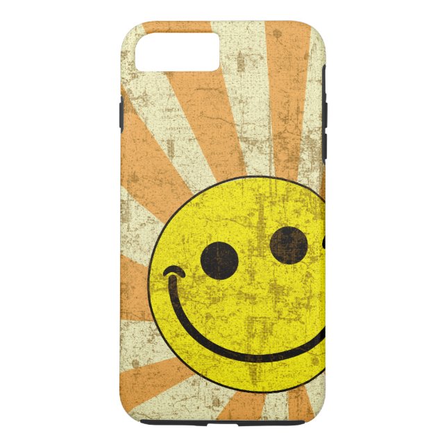 Retro Grungy Sunburst Case-Mate iPhone Skal (Baksida)