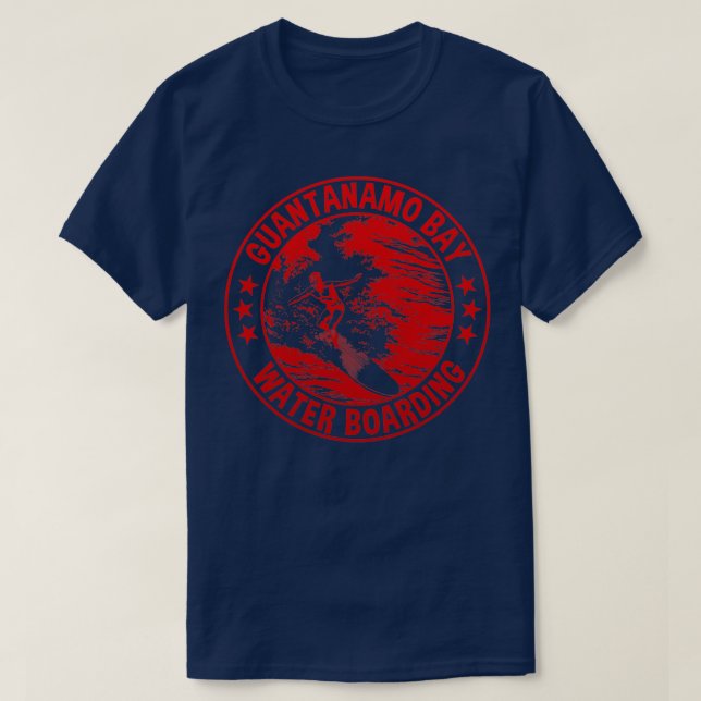 Retro Guantánamo Bay Waterboarding T Shirt (Design framsida)