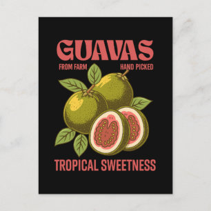 Retro Guavas Fruit Commercial Graphic Art Stil Helg Vykort