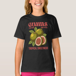 Retro Guavas Fruit Commercial Graphic Art Stil T Shirt