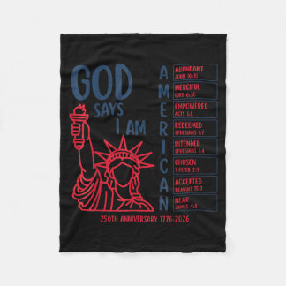 Retro Gud Säger Aamerica Bibel 250:e Årsjubileum Fleecefilt