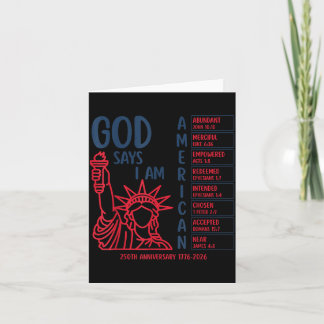 Retro Gud Säger Aamerica Bibel 250:e Årsjubileum Kort