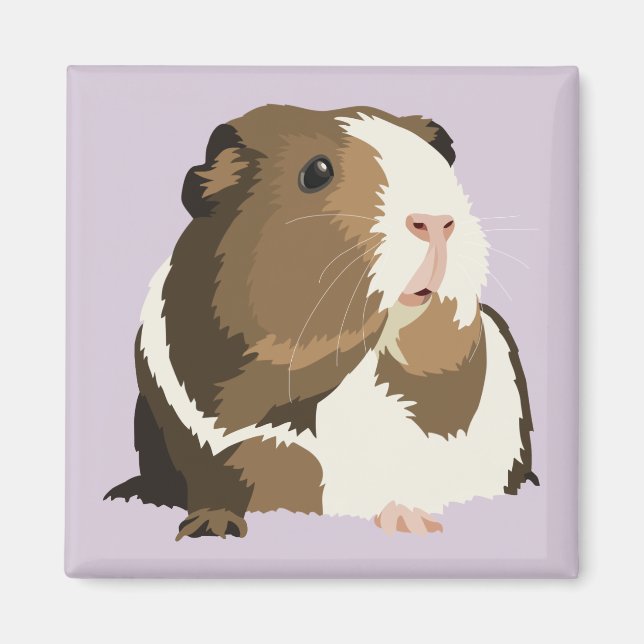 Retro Guinea Gris 'Betty' Fridge Magnet (Framsidan)