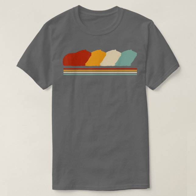 Retro Guinea Guinea Gris T-Shirt (Design framsida)