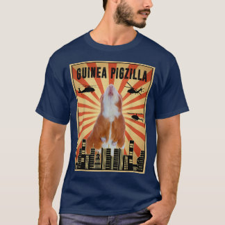 Retro Guinea Pigzilla Citys Cover Design Arts Cart T Shirt