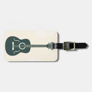 Retro guitar-akustisk musik bagagebricka
