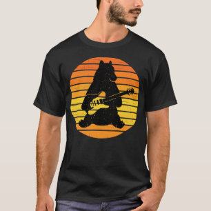 Retro Guitar Bear T Shirt