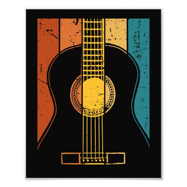 Retro guitar fototryck (Framsidan)