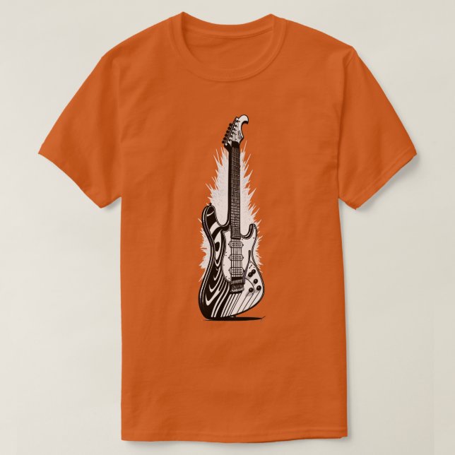Retro Guitar Gift Guitarist Sten Konsertfestival T Shirt (Design framsida)