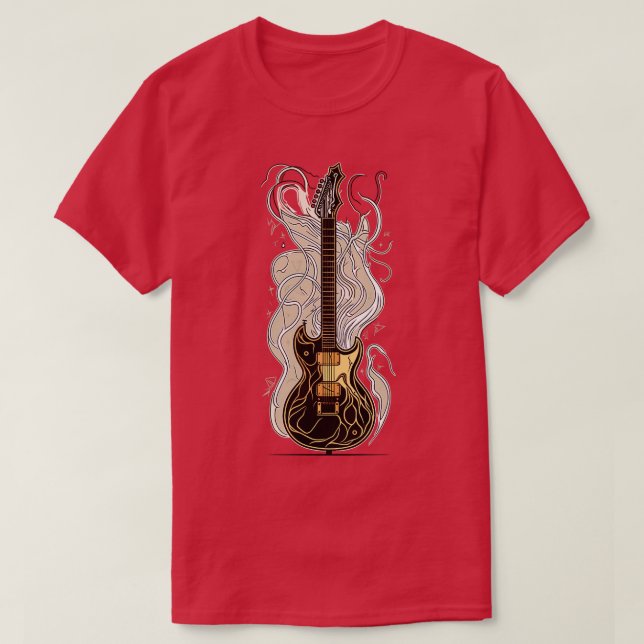 Retro Guitar Gift Guitarist Sten Konsertfestival T Shirt (Design framsida)