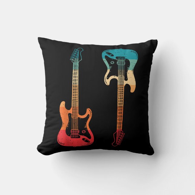 Retro Guitar Guitarist Electric Bass Guitar Sten M Kudde (Framsida)