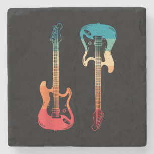 Retro Guitar Guitarist Electric Bass Guitar Sten M Stenunderlägg