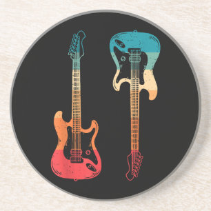 Retro Guitar Guitarist Electric Bass Guitar Sten M Underlägg