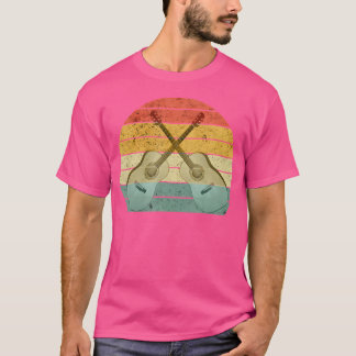 Retro Guitar Guitarist Muscian Acoustic Guitar Lo T Shirt