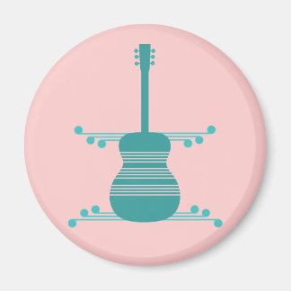 Retro Guitar Magnet, Teal Magnet