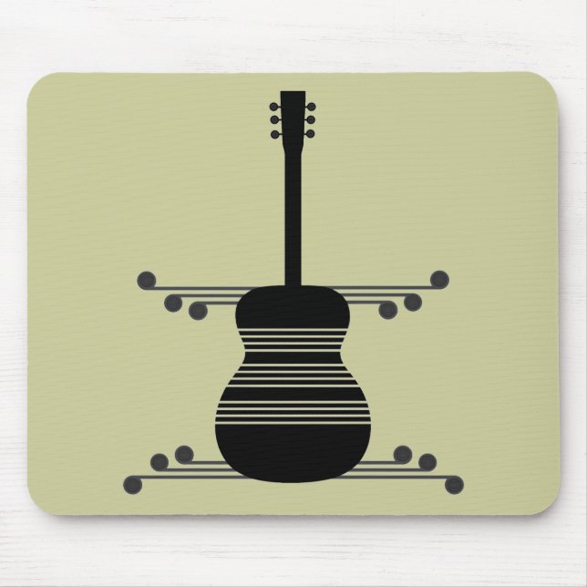 Retro Guitar Mousepad Musmatta (Framsidan)