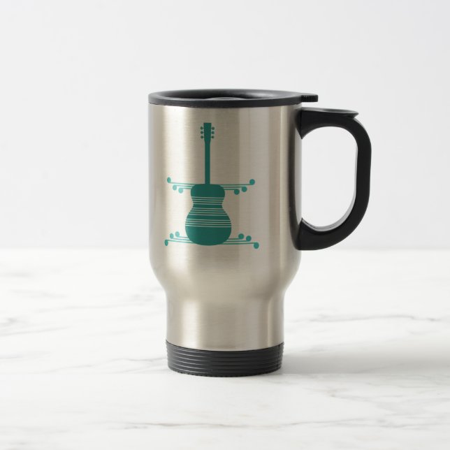 Retro Guitar Mugg, Teal Resemugg (Höger)