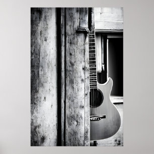 Retro guitar poster