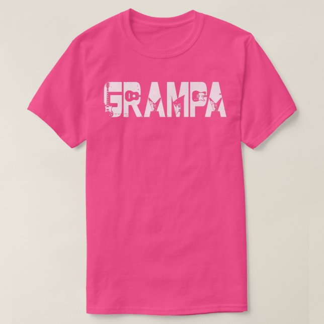 Retro Guitarist Far Grampa Guitar Fars dag M T Shirt (Design framsida)