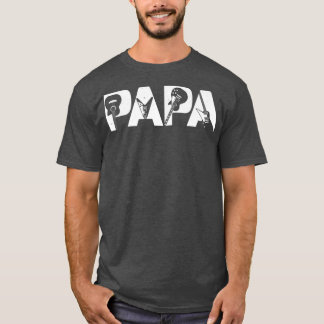Retro Guitarist Far Pappa Guitar Fars dag Mus T Shirt