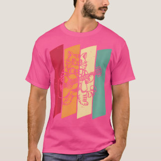 Retro Guitarist Instrument - Vintage Acoustic Guit T Shirt