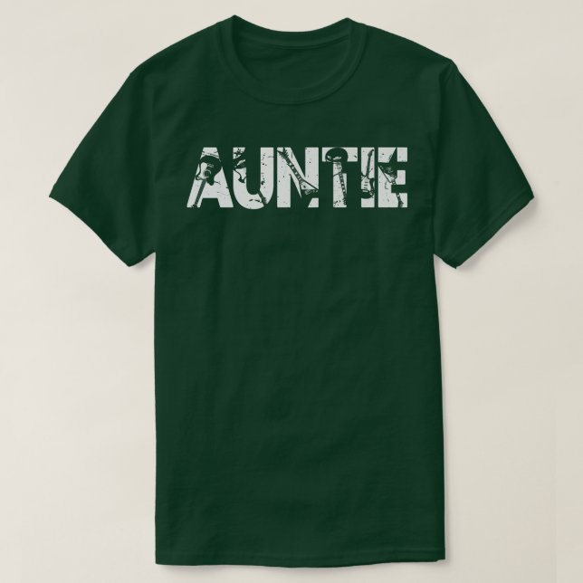 Retro Guitarist Mor Auntie Guitar Mors dag T Shirt (Design framsida)