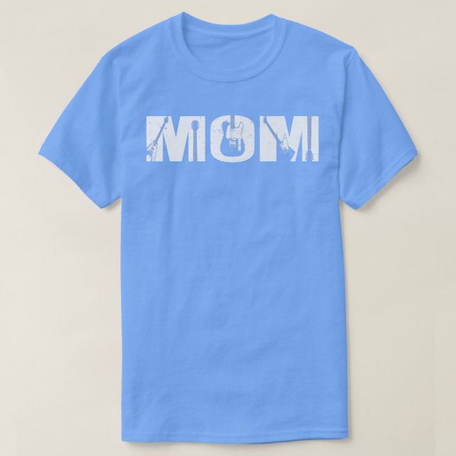 Retro Guitarist Mor Mamma Guitar Mors dag Mus T Shirt (Design framsida)