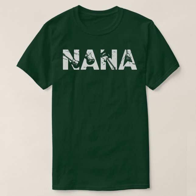 Retro Guitarist Mor Nana Guitar Mors dag Mu T Shirt (Design framsida)