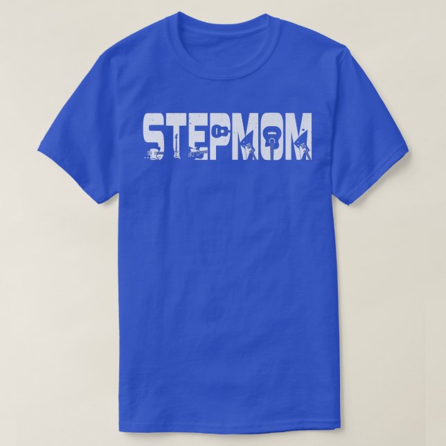 Retro Guitarist Mor Stepmamma Guitar Mors dag T Shirt (Design framsida)