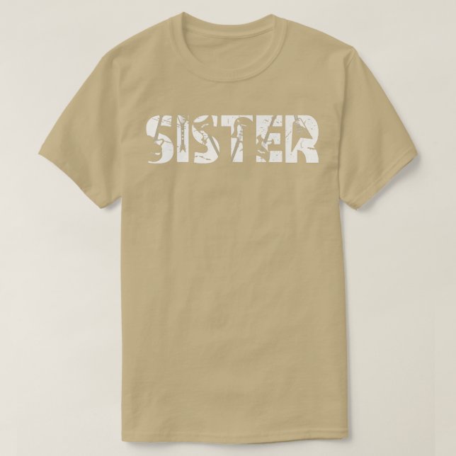 Retro Guitarist Mor syster Guitar Mors dag T Shirt (Design framsida)