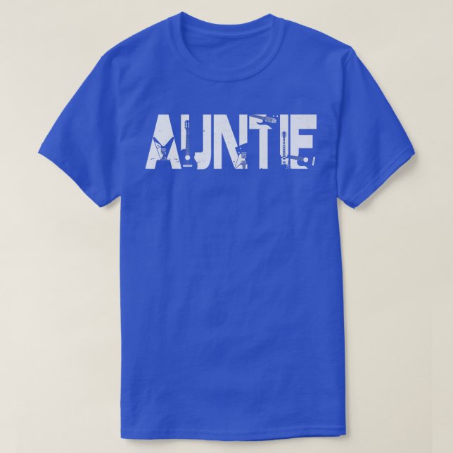 Retro Guitarist Mother Auntie Guitar Mother's Day  T Shirt (Design framsida)