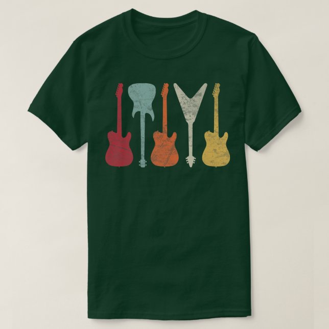 Retro Guitars1028 T Shirt (Design framsida)