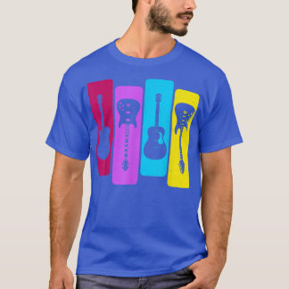 Retro Guitars Guitarist Acoustic Electric Guitar R T Shirt
