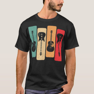 Retro Guitars Guitarist Acoustic Electric Guitar R T Shirt