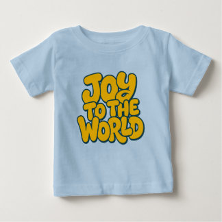 Retro Gul Bubbleglädje till Världen Typografi T Shirt
