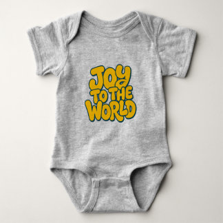 Retro Gul Glädje Till Världen Typografi T Shirt