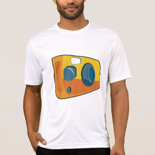 Retro gul kompaktkamera för film t shirt