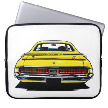Retro Gul Muscle Car Bakre Pop Art-illustration