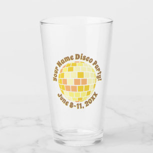 Retro Guld Disco Boll PERSONALISERAD Glaskopp